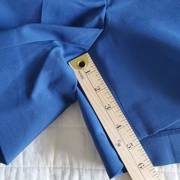 White House Black Market The 5” Smooth Stretch Short Dark Blue Quartz Si… - Picture 8 of 9